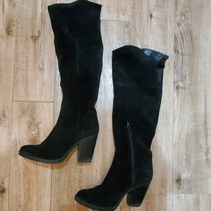Suede over-the-knee boots